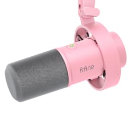 FIFINE Recording XLR Dynamic Microphone with Real-time Monitoring,USB Streaming Mic with Gain Knob/Touch-mute for PC,Mixer-K688