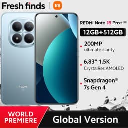 【World Premiere】Xiaomi Redmi Note 15 Pro+ 5G Global Version Snapdragon® 7s Gen 4 NFC 6.83" CrystalRes AMOLED display 6500mAh