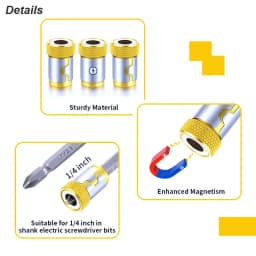 1/4" Hex Magnetic Bit Magnetizer Tool for Phillips Flat Torx Screwdriver Bits Power Drill Hand Tool Accessory