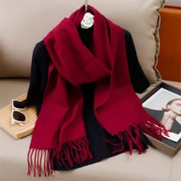 51Color Solid Women Winter Scarf Warm Thicken Cashmere Shawl Outdoor Tassels Pashmina Lady Wrap Windproof Scarves Fashion Luxury