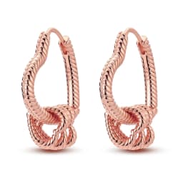 925 Sterling Silver Gold Color Circular Hoop Earrings Golden Earring Fit Original Charms Diy Fine Jewelry For Fashion Women