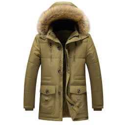 Men Winter Coat New Windproof Fleece Warm Thick Jacket Parkas Oversize Men Fashion Hooded Fur Collar Jacket Classic Casual Parka