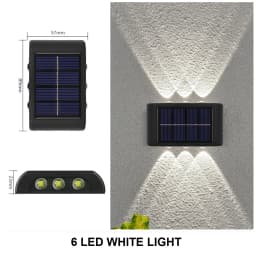 Solar Wall Lamp Outdoor Waterproof Solar Powered Light UP and Down Illuminate Home Garden Yard Decoration Outside Sunlights