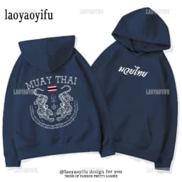 2024 New Muay Thai Sak Yant II Pullover Vintage Muay Thai- Tiger Tattoo Hoodie Alex Pereira Pullover Man Women Casual Sweatshirt