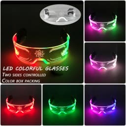 New Party Glasses Luminous Colorful LED Glasses Lighting Up Nightclub DJ Bar Music Dance Party Young Man Children Birthday Gift