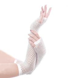 1pair Womens Long Fishnet Net Gloves Fingerless Mesh Gloves Punk Rock Fancy Night Club Party Arm Warmer Gloves Sexy Gloves
