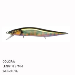Mini Floating Minnow Fishing Lures with Noise Ball 97mm 9g Crankbait Wobblers Swimbait Artificial Hard Baits Bass Sea Fishing