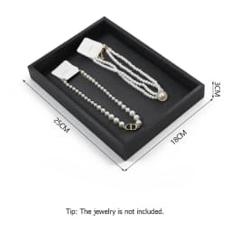 PU Leather Jewelry Display Tray for Drawer Counter Top Pendant Earrings Necklace Ring Organizer Bracelet Holder Storage Showcase