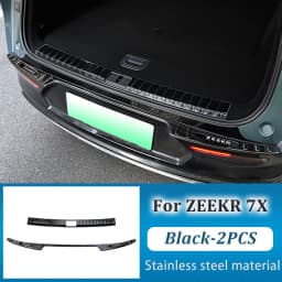 LINNUNU For Zeekr 7x Car Accessories Trunk Protector Sill Plate Rear Bumper Guard Trim Door Cover Stainless Steel Accessories
