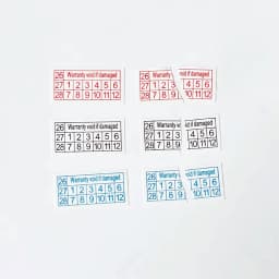 200pcs new 26/27/28 year Red Blue Black rectangular fragile label 16X8mm product seal warranty Tear invalid sticker
