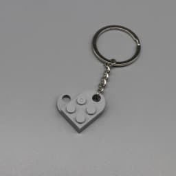 3176 DIY Heart Key Ring Necklace Toys for Children Coupling Plate 2x3 with Rounded End and Pin Hole MOC Building Block Brick