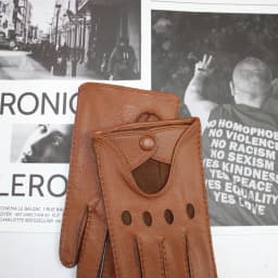 New Men's Deerskin Gloves Leather Touch Screen Breathable Thin Single Leather Unlined Driving Gloves