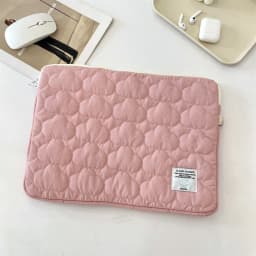 Adorable Cloud Embroidery iPad Tablet Computer Bag Notebook Storage Pouch for 11 13 15 Inch Laptops Digital Accessories