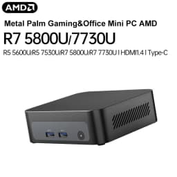 Topton Metal Palm Size Gaming Mini PC AMD Ryzen 7 7730U Ryzen 5 7530U 5825U Small Mini Computer Windows 11 Pro Portable Desktop