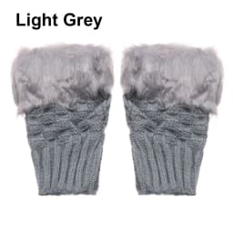 Winter Half Finger Elastic Thicken Warm Warm Mittens Knitted Gloves Faux Rabbit Hair Gloves