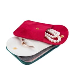 Snap Button Jewellery Pouch Fillet Velvet Bag Envelope Jewelry Bag Necklace Bracelet Storage Bag Gift Bags