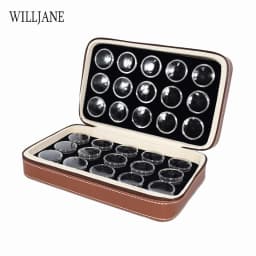 Transparent Gemstone Gem Jar Display Box Loose Diamond Jewelry Storage Carrying Case Nail Gem Stones Holder Organizer Container