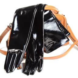 40 50 60 70 80cm Women's Ladies Real Patent Leather Shiny Black Overlength Party Evening Opera/Long Gloves
