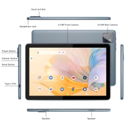 PRITOM TAB11 Android 15 Tablet 10 Inch, 16GB(4+12 Expand) RAM + 128GB ROM, Octa Core, 5G WiFi, with Keyboard, Mouse, Case