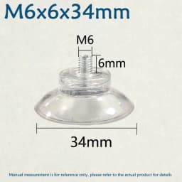 M4 M5 M6 M8 Transparent Suckers With Screw PVC Plastic Sucker Pad Holder Turn Nut Glass Table Tops Storage Tool Hooks