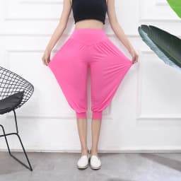 High Waist Modal Loose Fit Large Size Harlan Pants Women's Thin Extra Large Casual Sports Yoga Lantern Pants Cotton Lantern P...