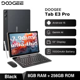 DOOGEE Tab E3 Pro Tablet Android 15 Gemini AI 13'' Display 7.9mm Ultra-thin 8GB 256GB Smart Pad 11000mAh Battery Global Version
