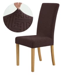 Elastic Jacquard Chair Cover For Dining Room Thick Dustproof Chair Cover Slipcover For Dining Kitchen Hotel Wedding Banquet
