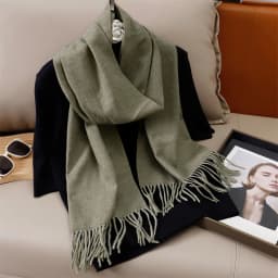 30*180cm Solid Color Women Winter Scarf Warm Thicken Cashmere Shawl Outdoor Tassels Pashmina Lady Wrap Windproof Scarves Luxury