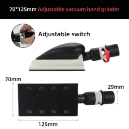 HIFESON Handheld Sander Manual Sandpaper Tool Sanding Block Dust Extraction Hand Polisher Grinding Machine For Metal Wood Work