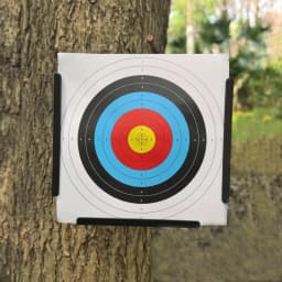 14*14*17 cm Funnel-shaped Shooting Practice Target Box with Slingshot Target Paper (20 Pcs Included)