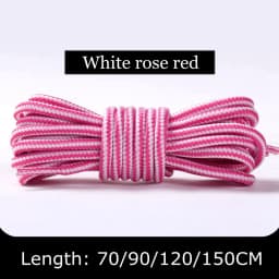 1Pair Boots Round Shoe Laces Striped Double Color Fashion Shoelaces Outdoor Hiking And Leisure Sports Shoelace 18 Color
