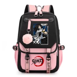 Kids Anime School Backpack Demon Slayer Pattern Casual Daypack for Girls Students Book Bag