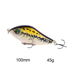 Hanlin Slow Sinking 10cm 45g Glider Jerkbait Wobblers for Big Game Fishing Pike Musky Fishing Lure Buster Artificial Bait Tackle