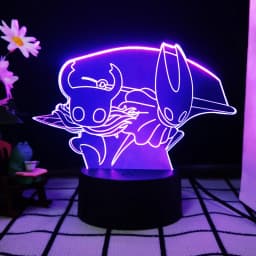 Hollow Knight 3D Visual Stereo Night Light LED Ambient Lamp Bedroom Bedside Ornament Merchandise Gift & Birthday Present for Boy