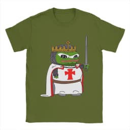 Pepe Knight's Templar Apu T Shirts Men 100% Cotton Humor T-Shirt O Neck Tees Short Sleeve Tops Gift Idea