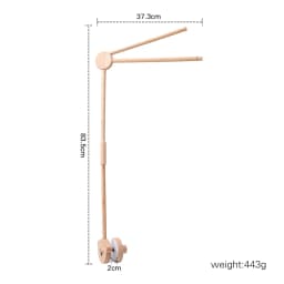 Wooden Mobile Bracket 0-12 Months Toy Crib Bell Floor Stand Newborn Crib Bell Hanging Stand Baby Crib Bell Stand Baby Rattle Toy