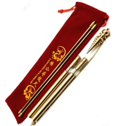 2PCS Copper Dowsing Rod, Divining Rods Upgraded Flexible Rotation Tool, Solid Copper and Brass Dowsing Rods with Gift