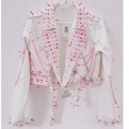 y2k Leather jacket gothic Leather Jacket gothic clothes y2k clothes CrossLeather Jacket Rivet Jacket harajuku Leather Jacket