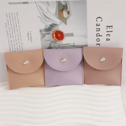 High-end PU Leather Jewelry Packaging Bags Flap Snap Necklace Ring Bracelet Earrings Gift Storage Jewelry Organizer Pouch Joyero