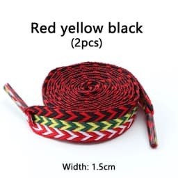 1 Pair Wavy Bread Style Flat Shoelaces Trend Decorative Laces for Sneakers 1.5/2/3 Cm Width Shoe Accessories
