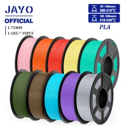 JAYO PLA Filament 1.75MM 10Rolls/set PLA 3D Printer Filament Multicolor For FDM 3D Printers Neatly Wound 3D Printing Materials