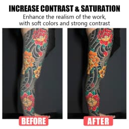 Professional Tattoo Fill Light with 120 LED Beads Reduce Reflected Light of Tattoos 52mm CPL Lens Filter Compatible Any Phone