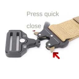 3.8X125cm - Belt Quick Release Outdoor Metal Belt Soft Real Nylon Sports Accessories Men And Women Black Belt