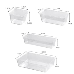 Transparent Box Storage Organizer Desk Plastic Storage Box Container Drawer Organizer Table Jewelry Box Makeup Organizer Boxes