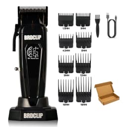 Professional Electric Hair Clipper BRD 106 with Base 7500RPM Hair Trimmer for Man DK-078 DLC Blade 7200RPM Barber Shop 2PC Set