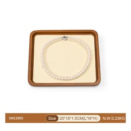 WoodTen Solid Wood Jewelry Tray Retro Ring Earring Display Necklace Bracelet Watch Jewelry Tray Stackable Jewelry Organizer Tray