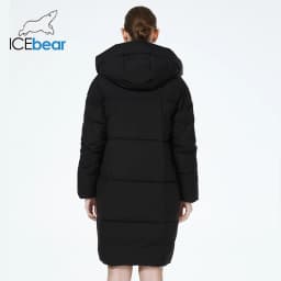 ICEbear-Cotton Windproof Padded Jacket for Women, Casual Coat, Long Parka, Windproof, 2023, GWD3757I