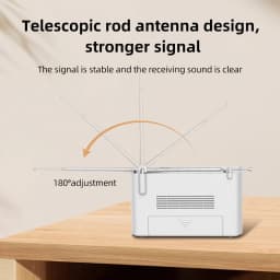AIBEN C5S Mini Portable Radio Handheld Rechargeable Digital FM USB Charging Port Device Speaker