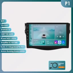 Hizpo 8+128GB Android 13 For Toyota RAV4 2006-2012 Car Radio Multimedia Player AI Voice Control Navigation GPS Wireless Carplay