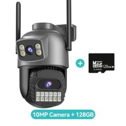 20MP 8K Four Lens Three Screens 10X Zoom Home Surveillance Camera Wifi Camera 10MP 5K Security Protection Auto Tracking Outdoor
